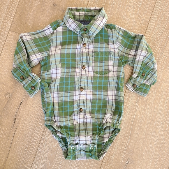 Carter's Other - (3/$15) Carter's Button Down Plaid Flannel Onesie